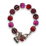 Bracelet by Mariana Woman Glamorous Red and Fuchsia Swarovski Crystals - Image 3