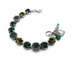 Bracelet By Mariana Woman Gorgeous Emerald and Olivine Swarovski Crystals-SP - Image 2