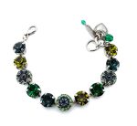 Bracelet By Mariana Woman Gorgeous Emerald and Olivine Swarovski Crystals-SP