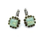 Earrings by Mariana Woman Charming Chrysolite and Khaki Swarovski Crystals