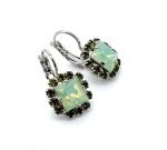Earrings by Mariana Woman Charming Chrysolite and Khaki Swarovski Crystals - Image 3