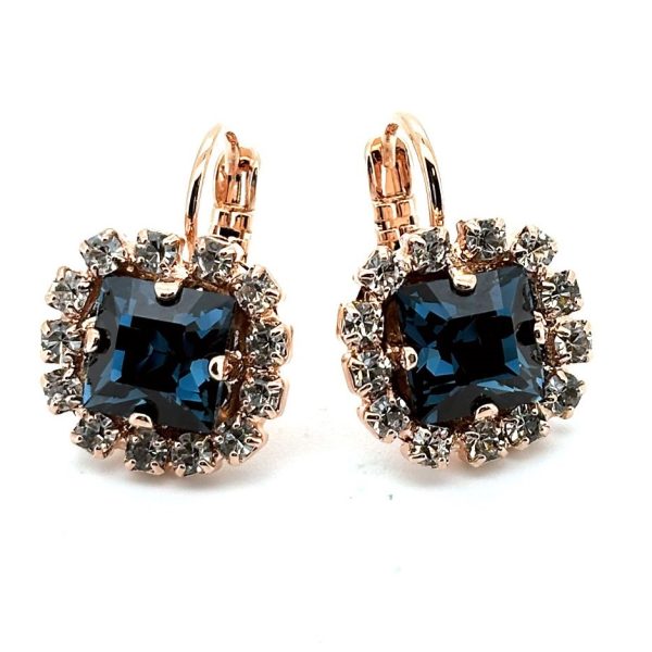 Earrings by Mariana Woman Elegant Montana and Clear Swarovski Crystals