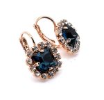 Earrings by Mariana Woman Elegant Montana and Clear Swarovski Crystals - Image 3