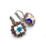 Earrings by Mariana Woman Shimmering AB and Rose Swarovski Crystals - Image 3