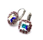 Earrings by Mariana Woman Shimmering AB and Rose Swarovski Crystals - Image 2