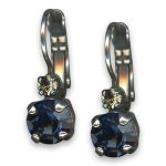 Earrings by Mariana Woman Dainty Montana Blue and Clear Swarovski Crystals