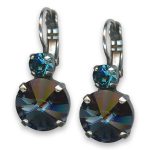 Earrings by Mariana Woman Gorgeous Montana and Indicolite Swarovski Crystals - Image 3