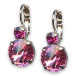 Earrings by Mariana Woman Chic Rose and Fuchsia Swarovski Crystals