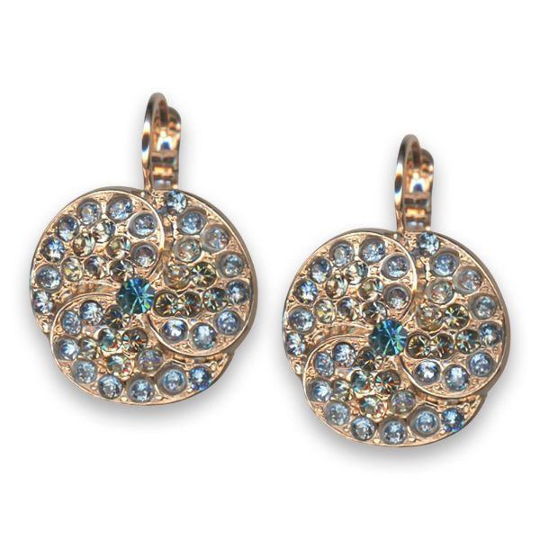 Earrings by Mariana Woman Glamorous Indicolite and Aquamarine Swarovski Crystals