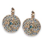Earrings by Mariana Woman Glamorous Indicolite and Aquamarine Swarovski Crystals - Image 3