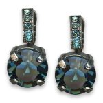 Earrings by Mariana Woman Adorable Montana Blue Swarovski Crystals