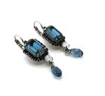 Earrings by Mariana Woman Sophisticated Montana and Opal Swarovski Crystals - Image 3