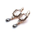 Earrings by Mariana Woman Elegant Clear and Jet Swarovski Crystals - Image 2