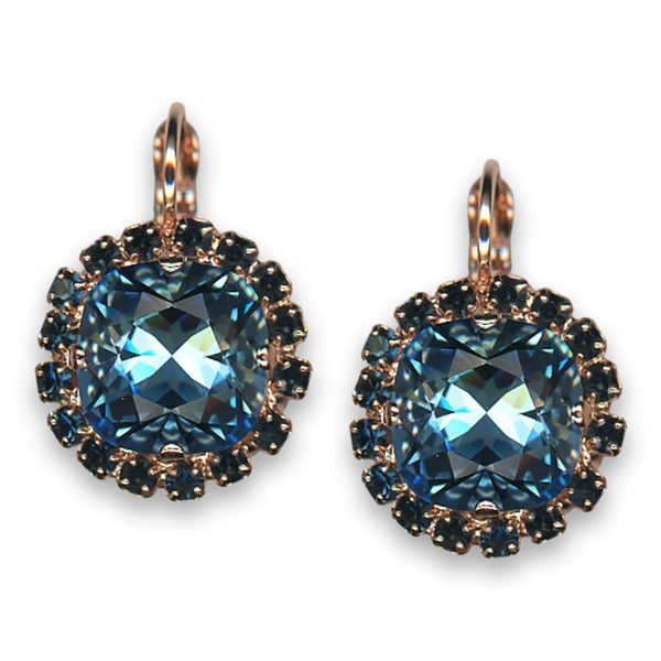 Earrings by Mariana Woman Exquisite Montana and Aquamarine Swarovski Crystals