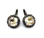 Earrings by Mariana Woman Exquisite Golden and Black Diamond Swarovski Crystals