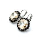 Earrings by Mariana Woman Alluring Moonlight and Jet Swarovski Crystals - Image 2