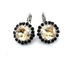 Earrings by Mariana Woman Alluring Moonlight and Jet Swarovski Crystals
