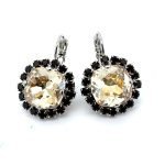 Earrings by Mariana Woman Alluring Moonlight and Jet Swarovski Crystals