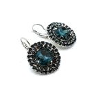 Earrings by Mariana Woman Luxurious Montana Blue Swarovski Crystals - Image 3