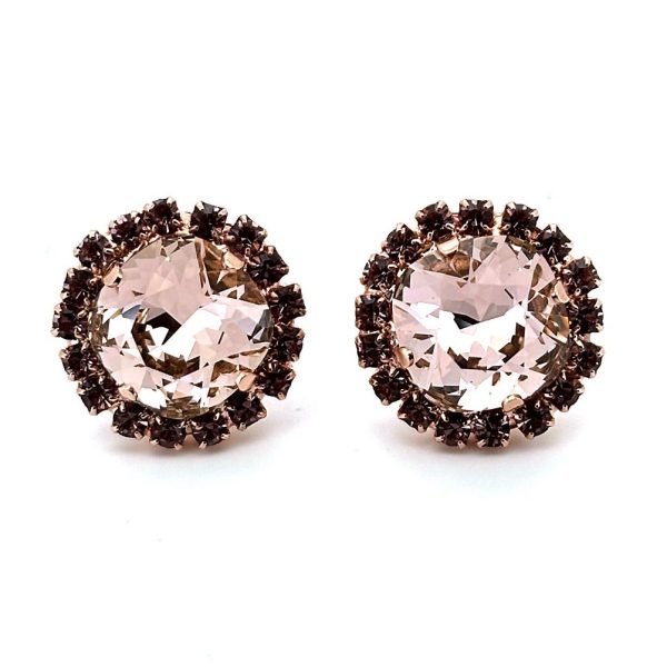 Earrings by Mariana Woman Lovely Rose and Amethyst Swarovski Crystals