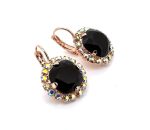 Earrings by Mariana Woman Glamorous Jet and AB Swarovski Crystals - Image 3