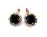 Earrings by Mariana Woman Glamorous Jet and AB Swarovski Crystals