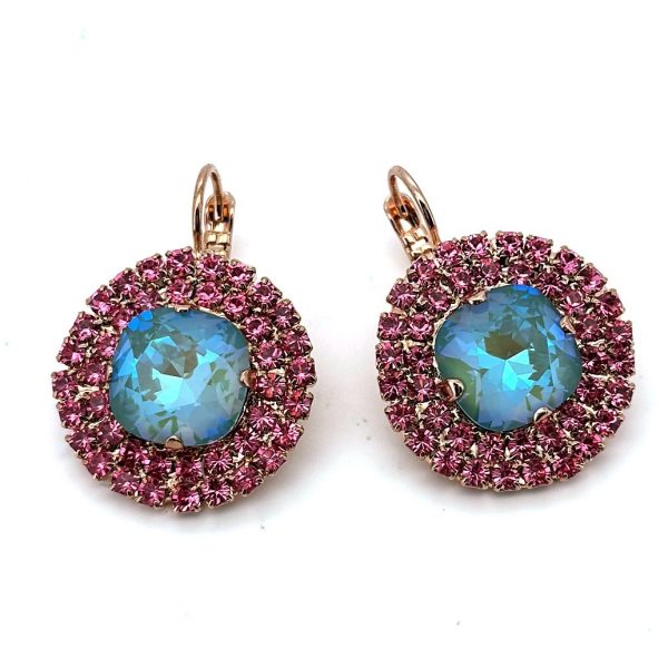 Earrings by Mariana Woman Beautiful Rose and Laguna Delite Swarovski Crystals