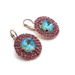 Earrings by Mariana Woman Beautiful Rose and Laguna Delite Swarovski Crystals - Image 3