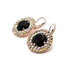 Earrings by Mariana Woman Luxurious Jet and AB Swarovski Crystals - Image 2