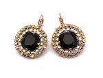 Earrings by Mariana Woman Luxurious Jet and AB Swarovski Crystals