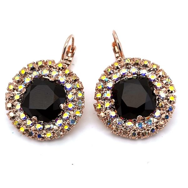 Earrings by Mariana Woman Luxurious Jet and AB Swarovski Crystals