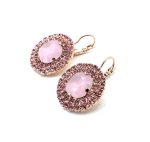 Earrings by Mariana Woman Charming Pink Coral and Rose Swarovski Crystals - Image 2