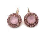 Earrings by Mariana Woman Charming Pink Coral and Rose Swarovski Crystals