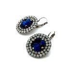 Earrings by Mariana Woman Stunning Sapphire and Opal Swarovski Crystals - Image 2