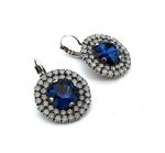 Earrings by Mariana Woman Stunning Sapphire and Opal Swarovski Crystals - Image 3