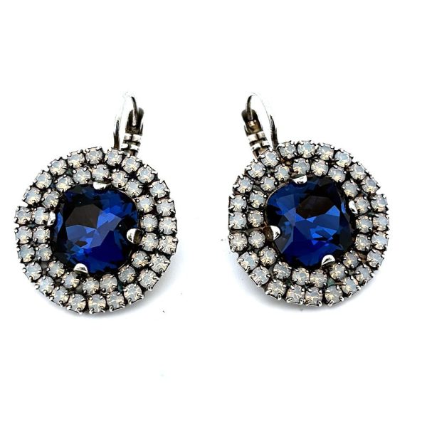 Earrings by Mariana Woman Stunning Sapphire and Opal Swarovski Crystals