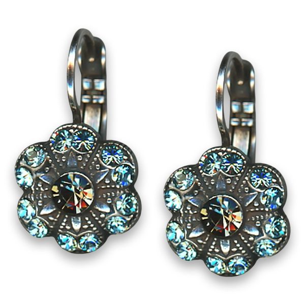 Earrings by Mariana Woman Chic Aquamarine Swarovski Crystals