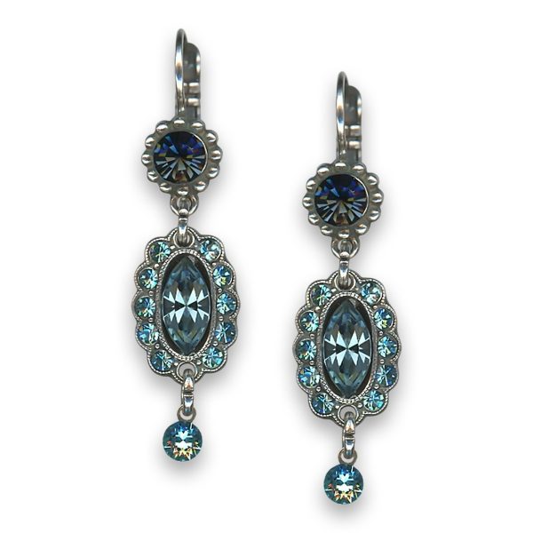 Earrings by Mariana Woman Luxurious Aquamarine Swarovski Crystals