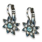 Earrings by Mariana Woman Floral Montana and Clear Swarovski Crystals - Image 3