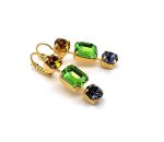 Earrings by Mariana Woman Dangling Topaz and Peridot Swarovski Crystals - Image 3