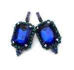 Earrings by Mariana Woman Gorgeous Sapphire and Blue Zircon Swarovski Crystals