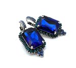 Earrings by Mariana Woman Gorgeous Sapphire and Blue Zircon Swarovski Crystals - Image 3