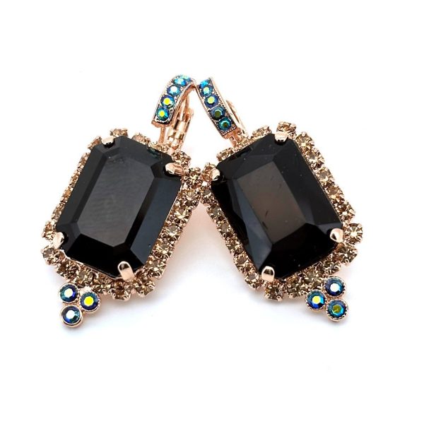 Earrings by Mariana Woman Glamorous Jet and AB Swarovski Crystals