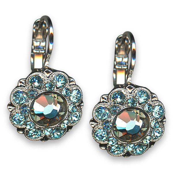 Earrings by Mariana Woman Charming Aquamarine Swarovski Crystals