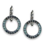 Earrings by Mariana Woman Round Encrusted Montana Swarovski Crystals - Image 2
