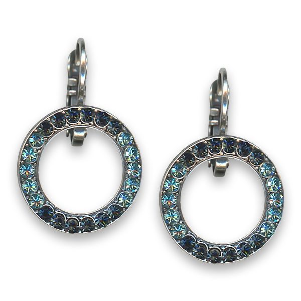 Earrings by Mariana Woman Round Encrusted Montana Swarovski Crystals