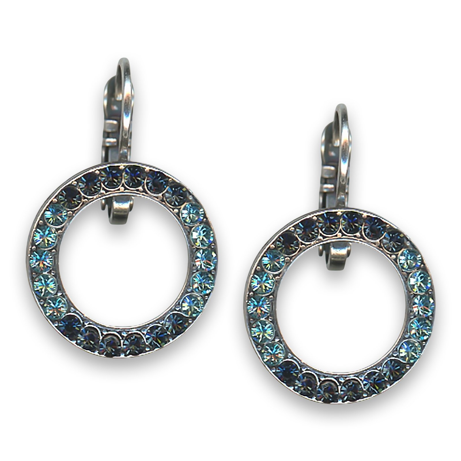 E-1427-1114-SP6 (3) Earrings by Mariana Woman Round Encrusted Montana Swarovski Crystals - Image 1