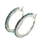 Earrings by Mariana Woman Fab Hoop Aquamarine Swarovski Crystals