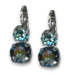 Earrings by Mariana Woman Precious Montana and Aquamarine Swarovski Crystals - Image 2