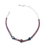 Necklace by Mariana Woman Charming Fuchsia and Zircon Swarovski Crystals